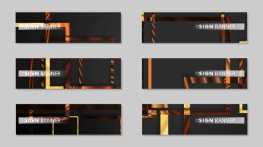 kare afiş vektör koleksiyonu. ahşap degrade renk kompozisyonu