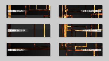 kare afiş vektör koleksiyonu. ahşap degrade renk kompozisyonu