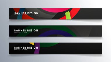 Renkli bir daire arka plan ile dikdörtgen afiş ayarlayın