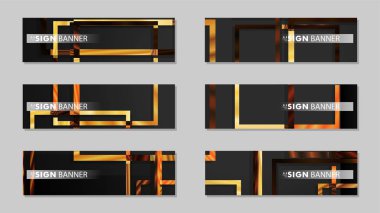 kare afiş vektör koleksiyonu. ahşap degrade renk kompozisyonu