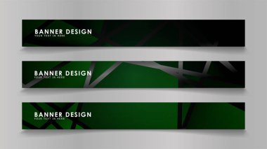 Renk degradelerinde geometrik arka planlara sahip soyut vektör afişleri