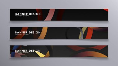 Yığılmış halkaların arka planına karşı dikdörtgen vektör afişleri. taş ve tuğla renkleri kompozisyonu