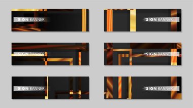 kare afiş vektör koleksiyonu. ahşap degrade renk kompozisyonu