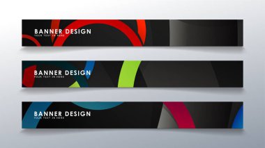 Renkli bir daire arka plan ile dikdörtgen afiş ayarlayın