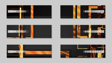 kare afiş vektör koleksiyonu. ahşap degrade renk kompozisyonu