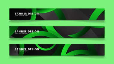 Koyu yeşil dairelerarka plan ile dikdörtgen vektör afiş ayarlayın