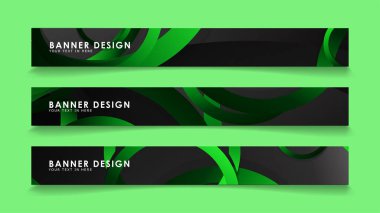 Koyu yeşil dairelerarka plan ile dikdörtgen vektör afiş ayarlayın