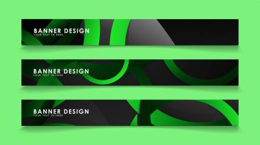 Koyu yeşil dairelerarka plan ile dikdörtgen vektör afiş ayarlayın