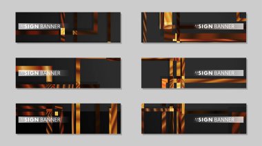 kare afiş vektör koleksiyonu. ahşap degrade renk kompozisyonu