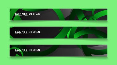 Koyu yeşil dairelerarka plan ile dikdörtgen vektör afiş ayarlayın