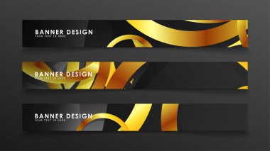 Soyut daire afişi. Süslü vektör illüstrasyon. koyu bir arka plan üzerinde altın daire