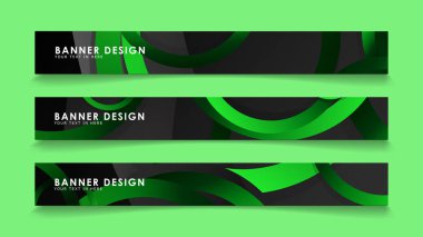 Koyu yeşil dairelerarka plan ile dikdörtgen vektör afiş ayarlayın