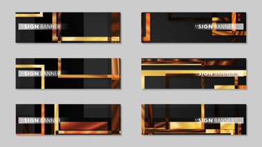 kare afiş vektör koleksiyonu. ahşap degrade renk kompozisyonu