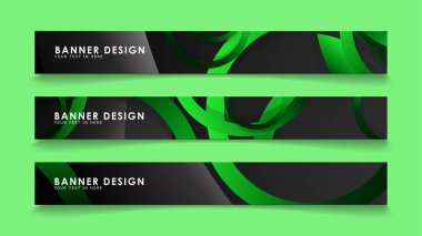 Koyu yeşil dairelerarka plan ile dikdörtgen vektör afiş ayarlayın