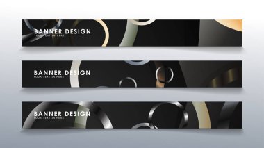 Daire arka planlı dikdörtgen bir afiş ayarlayın. nötr renk gradyanı