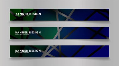 Renk degradelerinde geometrik arka planlara sahip soyut vektör afişleri