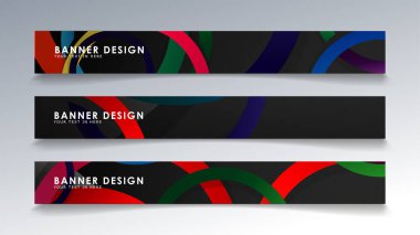 Renkli bir daire arka plan ile dikdörtgen afiş ayarlayın