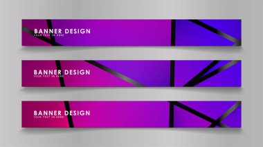 Renk degradelerinde geometrik arka planlara sahip soyut vektör afişleri