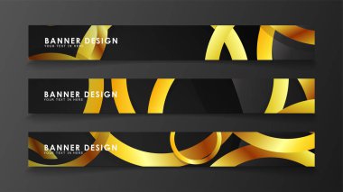 Soyut daire afişi. Süslü vektör illüstrasyon. koyu bir arka plan üzerinde altın daire