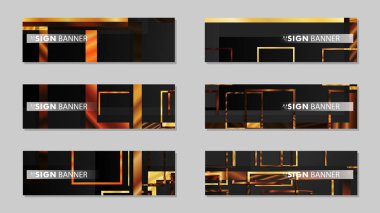 kare afiş vektör koleksiyonu. ahşap degrade renk kompozisyonu