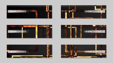 kare afiş vektör koleksiyonu. ahşap degrade renk kompozisyonu