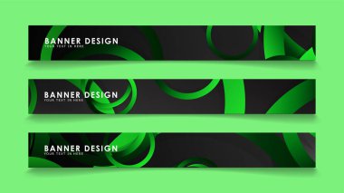 Koyu yeşil dairelerarka plan ile dikdörtgen vektör afiş ayarlayın