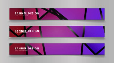 Renk degradelerinde geometrik arka planlara sahip soyut vektör afişleri