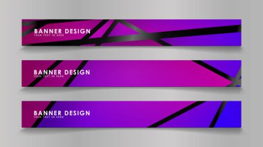 Renk degradelerinde geometrik arka planlara sahip soyut vektör afişleri