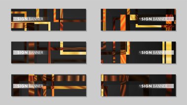 kare afiş vektör koleksiyonu. ahşap degrade renk kompozisyonu