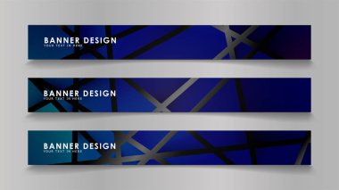 Renk degradelerinde geometrik arka planlara sahip soyut vektör afişleri