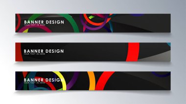 Renkli bir daire arka plan ile dikdörtgen afiş ayarlayın