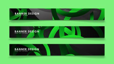 Koyu yeşil dairelerarka plan ile dikdörtgen vektör afiş ayarlayın