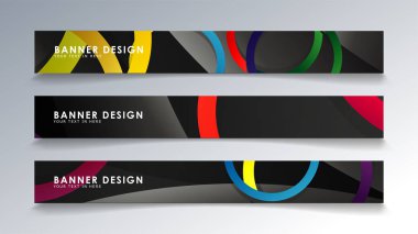 Renkli bir daire arka plan ile dikdörtgen afiş ayarlayın