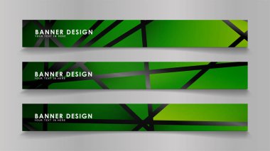 Renk degradelerinde geometrik arka planlara sahip soyut vektör afişleri