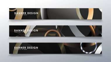 Daire arka planlı dikdörtgen bir afiş ayarlayın. nötr renk gradyanı