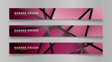 Renk degradelerinde geometrik arka planlara sahip soyut vektör afişleri