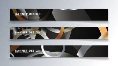 Daire arka planlı dikdörtgen bir afiş ayarlayın. nötr renk gradyanı