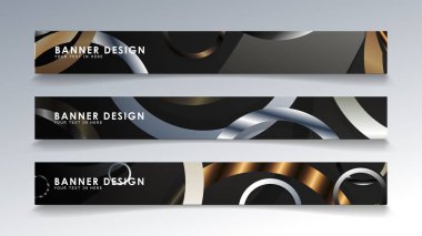 Daire arka planlı dikdörtgen bir afiş ayarlayın. nötr renk gradyanı