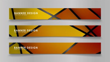 Renk degradelerinde geometrik arka planlara sahip soyut vektör afişleri