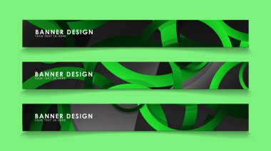 Koyu yeşil dairelerarka plan ile dikdörtgen vektör afiş ayarlayın