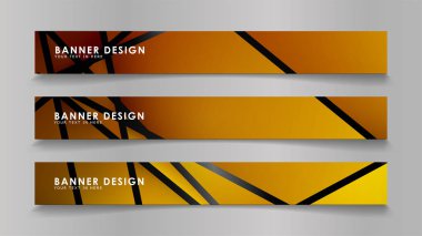 Renk degradelerinde geometrik arka planlara sahip soyut vektör afişleri