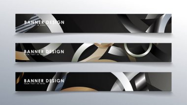 Daire arka planlı dikdörtgen bir afiş ayarlayın. nötr renk gradyanı