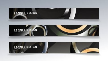 Daire arka planlı dikdörtgen bir afiş ayarlayın. nötr renk gradyanı