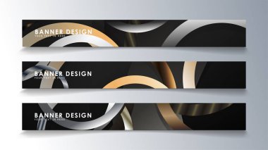 Daire arka planlı dikdörtgen bir afiş ayarlayın. nötr renk gradyanı