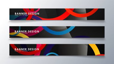 Renkli bir daire arka plan ile dikdörtgen afiş ayarlayın