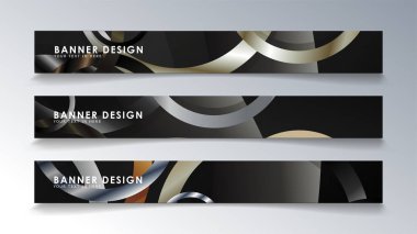 Daire arka planlı dikdörtgen bir afiş ayarlayın. nötr renk gradyanı