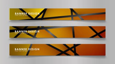 Renk degradelerinde geometrik arka planlara sahip soyut vektör afişleri