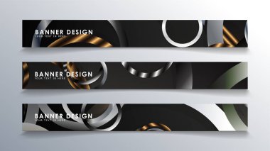 Daire arka planlı dikdörtgen bir afiş ayarlayın. nötr renk gradyanı