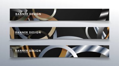 Daire arka planlı dikdörtgen bir afiş ayarlayın. nötr renk gradyanı