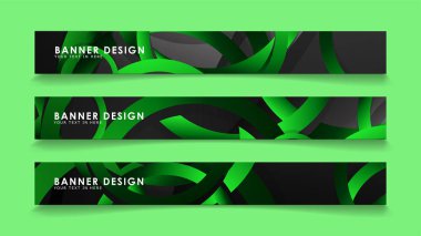 Koyu yeşil dairelerarka plan ile dikdörtgen vektör afiş ayarlayın